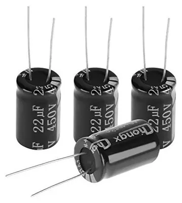 20 Stück 450 V 22 µF axiale Elektrolytkondensatoren