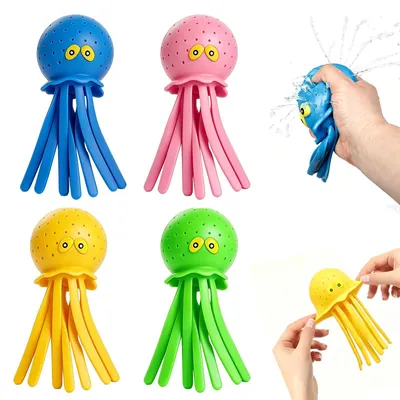 Imagen del producto de Juego de bombas de agua, de 4 piezas, con diseño de pulpo, para niños de 3 a 8 años, juguete para actividades al aire libre