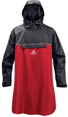 Produktbild von VAUDE Valero Regenponcho Uni, Poncho, Uni, Erwachsener, 1 Taschen, Polyamid, Polyurethan (PU), Rot