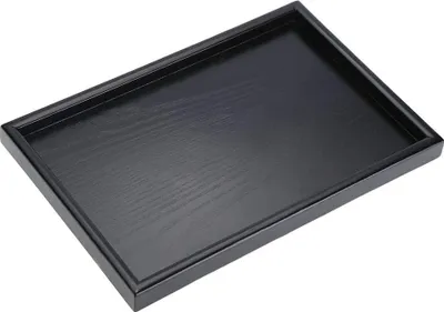 Produktbild von Schwarzes Holztablett - Nachhaltig und Stilvoll - 1 Stück - Eschenholz