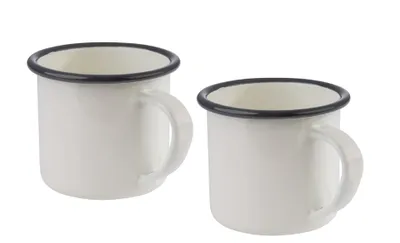 Produktbild von APS Emaille-Henkelbecher 350 ml 2er Set