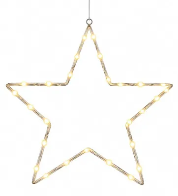 LED-Leuchtstern 30 cm, warmweiß, 30 LEDs, Timer
