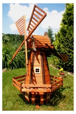 Produktbild von Windmühle im holländischen Stil, 1,65 m hoch, kugelgelagert, imprägniert
