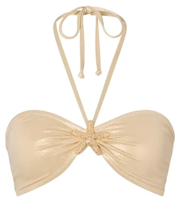 Produktbild von Moda Minx Bikinioberteil Starfish Bandeau mit tollem Seestern-Element Gold M