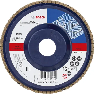 Zdjęcie produktu dla Tarcza listkowa X431 Standard do metalu, prosta, 125 mm, 60, tworzywo sztuczne