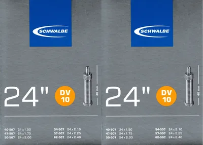 Produktbild von 2x Schwalbe DV 10 Schlauch 24 Zoll 1.50 - 2.40  40/62-507