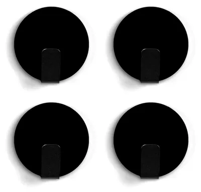 Produktbild von Rutschfeste Magnethaken für magnetische Whiteboards, Notizbecher, Aktenschränke oder Kühlschränke - Schwarz - 4er Pack