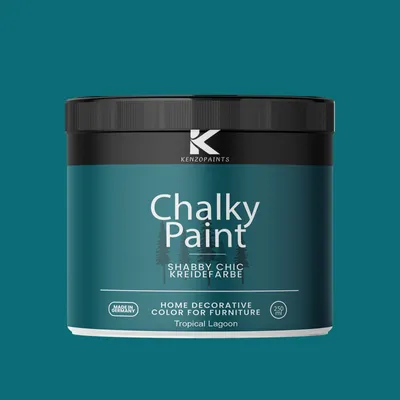 Produktbild von Kenzopaints Chalky Paint Kreidefarbe Möbelfarbe Möbellack 250ml - Tropical Lagoon