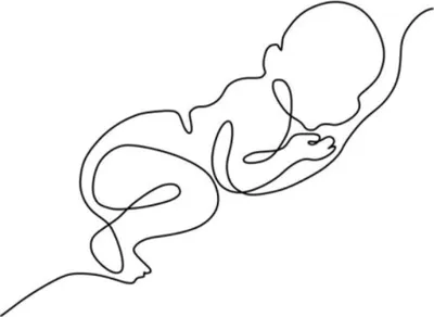 Produktbild von TPFLiving Kunstdruck LW-24 (OHNE RAHMEN) Poster - Leinwand - Wandbild - Hochauflösender Giclée-Druck, langlebig und hochwertig - Abstrakte Linien Baby Familie - Bilder Babyzimmer Bilder Familie -  - Größe: 21x30cm
