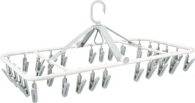 Produktbild von Edelstahl Trockenständer für Kleidung - 32 Clips - Babykleidung Handtücher