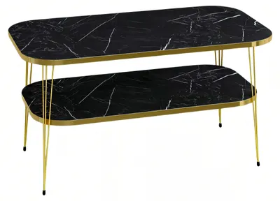 Obrázek produktu pro Elegantní černý dřevěný konferenční stolek s moderním designem