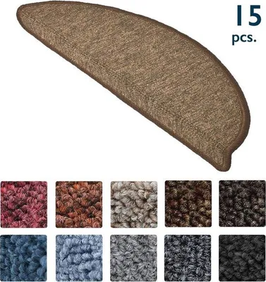 Produktbild von Famanu selbstklebende Treppenmatten Set von 15 schmalen Treppenstufen 55 x 15 cm rutschfest