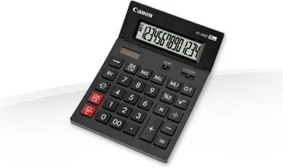 Zdjęcie produktu dla Canon AS-2400, Desktop, Wyświetlacz kalkulatora, 14 cyfr(y), Przechylanie wyświetlacza, Bateria, Czarny