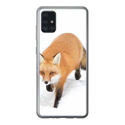 Produktbild von MuchoWow® Handyhülle Schutzhülle Hülle für Samsung Galaxy A52 5G Fuchs - Schnee - Winter Silikon Softcase Handy Hülle - Umschlag