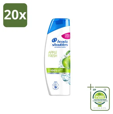Zdjęcie produktu dla 20 sztuk szamponu Head & Shoulders Apple Fresh - 400 ml - opakowanie zbiorcze