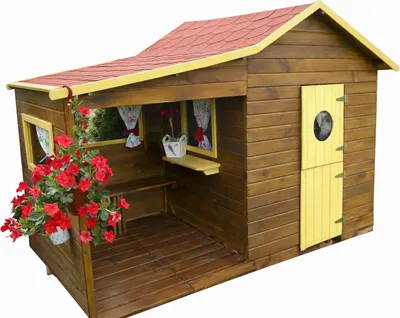 Produktbild von Kinderspielhaus Spielhaus Spielhütte aus Holz imprägniert #3990