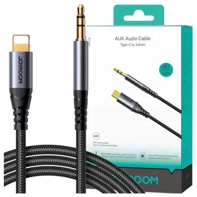 Produktbild von JOYROOM SY-A06, 3.5mm, Stecker, Lightning, Stecker, 1,2 m, Schwarz