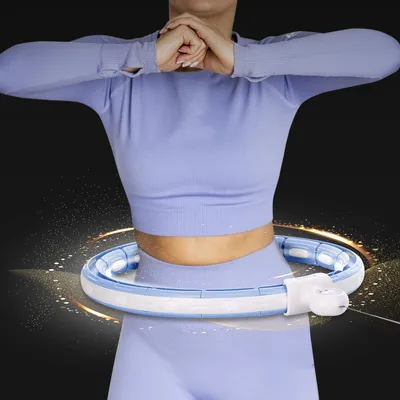 Produktbild von Massage Hula-Hoop-Reifen HMS HHM15 mit Gewichten, Magneten und Zähler blau