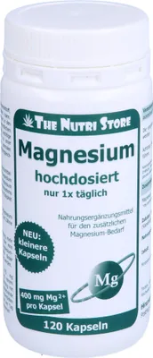 Produktbild von THE NUTRI STORE Magnesium 400 mg Kapseln, 120 St. Kapseln