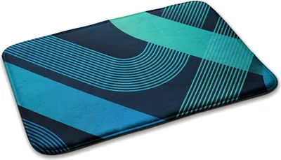 Produktbild von Teppich Wohnzimmer Schlafzimmer Modern - 90 cm x 60 cm - Abstrakte Geometrische Linien