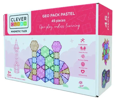 Produktbild von Magnetische Bausteine Pastel 45 Teile, Cleverclixx