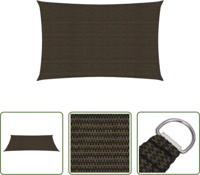 Image de The Living Store store store 160 g/m² brun 4x7 m HDPE