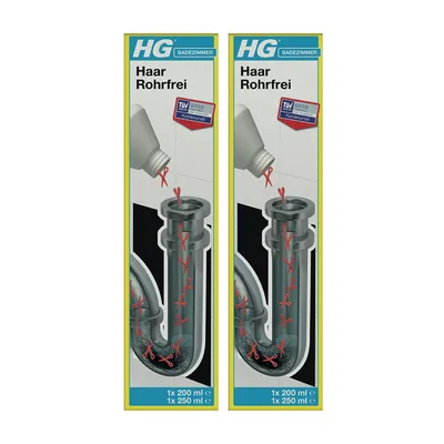 Produktbild von HG Haar Rohrfrei 200ml & 250ml - Haarentfernung (2er Pack)