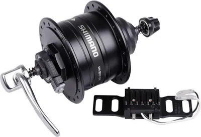 Immagine prodotto di Mozzo dinamo DH-3D37-QR, 36 fori Shimano, bloccaggio centrale del disco, sgancio rapido, nero