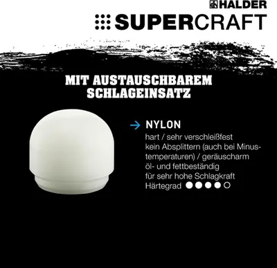 Produktbild von HALDER SUPERCRAFT Schonhammer Ø 25 mm rückschlagfrei mit Hickorystiel