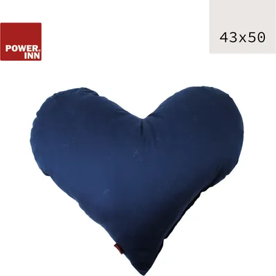 Produktbild von POWER INN Herzkissen groß | Marineblau | Dekokissen | Kuschelkissen | Herz | Geschenk