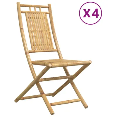 Immagine prodotto di vidaXL Sedie da giardino 4 pz. Pieghevoli 46x66x99 cm Bambù