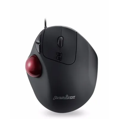 Produktbild von Perixx PERIMICE-517, Ergonomische Trackball Maus, USB-Kabel, schwarz
