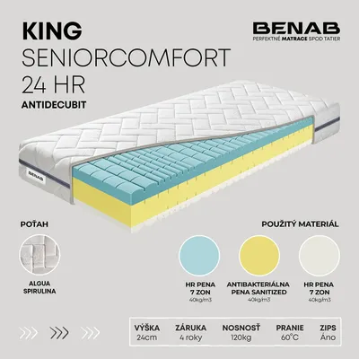 Obrázok produktu pre Benab King SeniorComfort 24 HR Antidecubit Matrac 160 x 200 cm