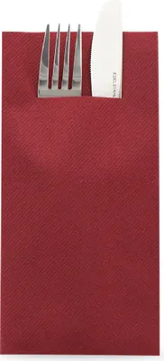 Produktbild von Sovie HORECA Besteckserviette Bordeaux aus Linclass® Airlaid 40 x 40 cm, 1/8 Falz, 75 Stück