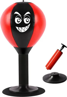 Produktbild von Kunstleder Punchingball mit Saugnapf, Desktop Boxball, Speedball für Büro & Zuhause