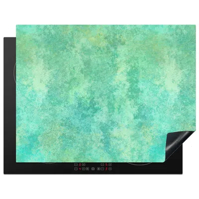 Produktbild von KitchenYeah© Herdabdeckplatte Farbe - Türkis - Muster , 77x59cm, Küche Deko, Glaskeramikkochfeld Herdabdeckung, Abdeckplatte fùr Kochfeld