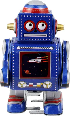 Produktbild von Roboter kleiner Weltraum Roboter blau Blechroboter