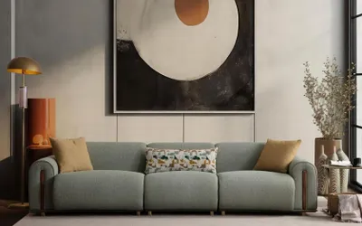 Immagine prodotto di Verde a quattro posti Divano da salotto Sedute di design a 4 posti