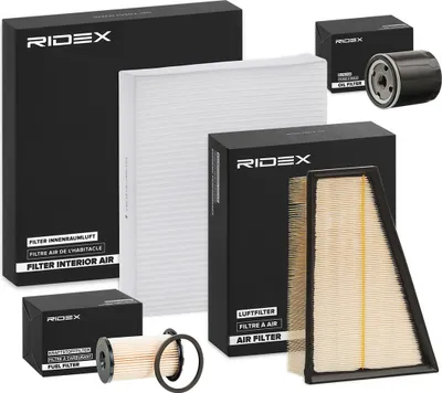 Produktbild von RIDEX Filterset Inspektionspaket Filtersatz für FORD MONDEO IV Turnier (BA7) S-MAX (WA6) GALAXY (WA6) MONDEO IV (BA7) MONDEO IV Stufenheck (BA7)