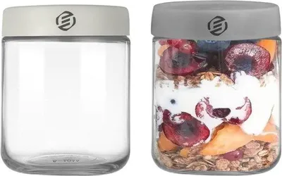 Produktbild von Havermout-Set für dein Frühstück - 1x Mason-Jar - Muesli-Behälter