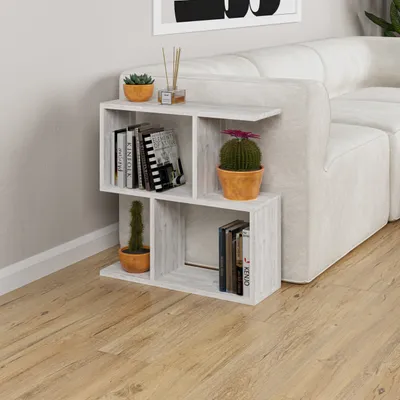 Produktbild von DECORTIE Homemania Modern Beistelltisch Altweiß Mehrzweck 60 x 19.5 x 60 cm