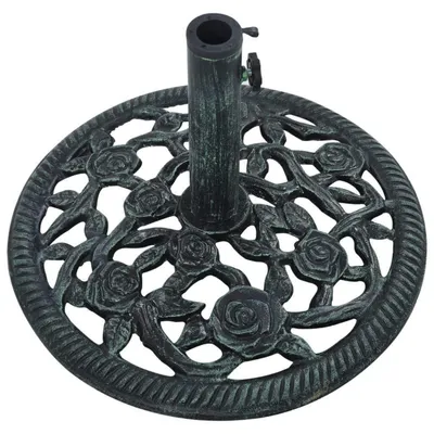 Image de Support de parasol en fonte, vert, 9 kg, 40 x 32 cm