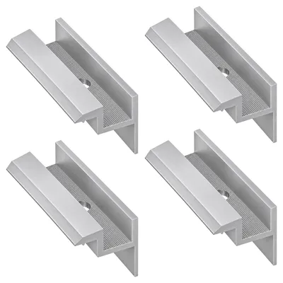 Produktbild von 4x Endklemme silber für 30mm Solarmodul Aluminium Korrosionsbeständig Solar PV Modul Montage Halterung Befestigung Set Panel