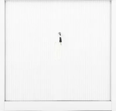 Produktbild von vidaXL Schrank mit Schiebetür Weiß 90x40x90 cm Stahl