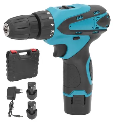 Obrázek produktu pro Akumulátorová vrtačka bez kartáčů, 12 V, se dvěma bateriemi, krouticí moment 350 Nm