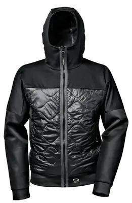 Produktbild von Sir Safety Caboto Softshell-Arbeitsjacke mit Kapuze, Stretch, Schwarz, M, Schwarz