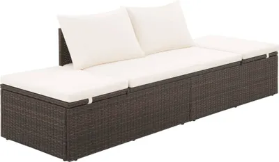 Produktbild von Gartenbett Braun 195×60 cm Poly Rattan