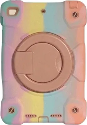 Productafbeelding van Gepantserde hoes met draaibaar statief voor iPad mini 4/5 generatie, regenboogkleur