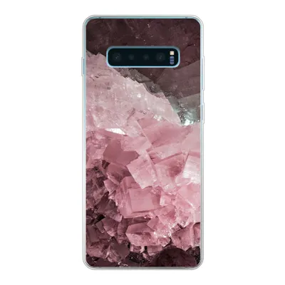 Produktbild von MuchoWow® Handyhülle Schutzhülle Hülle für Samsung Galaxy S10 Lite Naturstein - Rosa - Kristall Silikon Softcase Handy Hülle - Schutz
