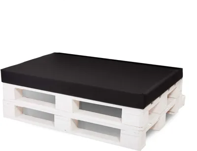 Produktbild von Palettenkissen 120x60cm  | sitzkissen | europaletten | Bodenkissen für Kinder | Balkon-Bodenkissen | palettenkissen outdoor Schwarz | Gartenkissen